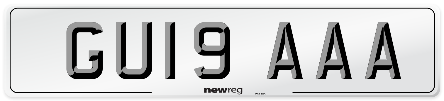 GU19 AAA Number Plate from New Reg